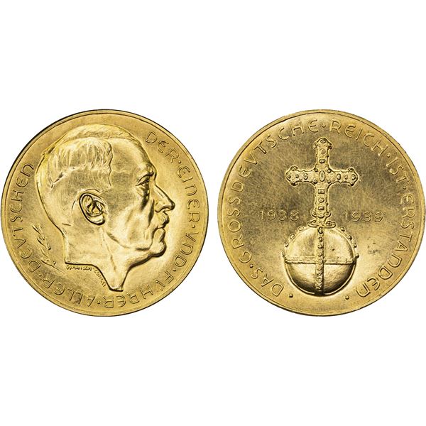 GERMANY: Third Reich, AV medal (33.09g), 1939, UNC