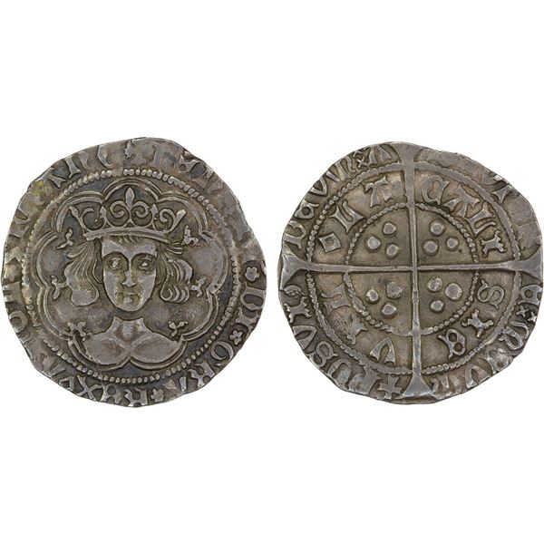 ENGLAND: Henry VI, 1422-1461, AR groat (3.68g), Calais, choice VF-XF