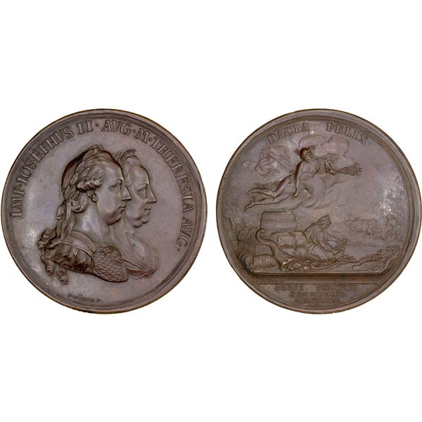 HUNGARY (Transylvania): Maria Theresa, 1740-1780, AE medal, 1769, XF