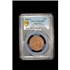 Image 2 : PAPAL STATES: Leo XII, 1823-1829, AE 1/2 baiocco, Rome, 1826 year III, PCGS MS64 RB