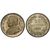 Image 1 : PAPAL STATES: Pius IX, 1846-1878, AR 20 baiocchi, Rome, 1864 year XVIII, PCGS MS65