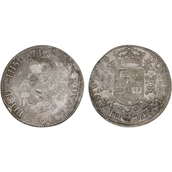 NETHERLANDS: GELDERLAND: Philip II, 1551-1581, AR daalder (32.78g), 1558, XF