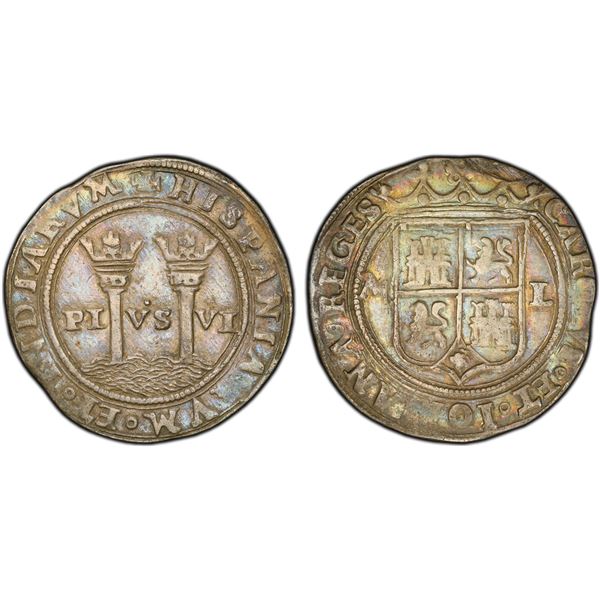 MEXICO: Carlos & Johanna, 1516-1556, AR real, PCGS XF45