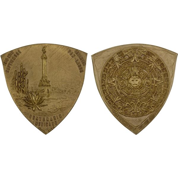 MEXICO: AE medal (24.87g), 1910, UNC