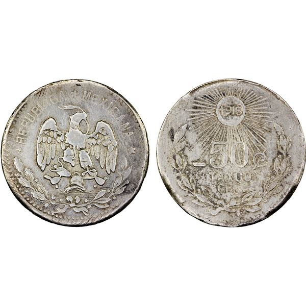 MEXICO: Revolutionary Issue, AR 50 centavos, Guerrero, Taxco, 1915, XF