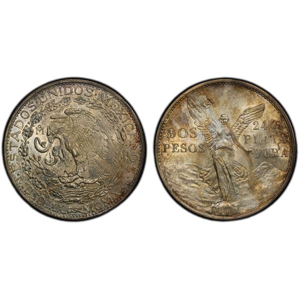 MEXICO: Estados Unidos, AR 2 pesos, 1921-Mo, PCGS MS62