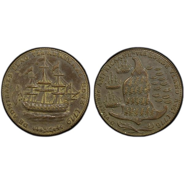 UNITED STATES: Rhode Island, AE token, 1779, PCGS AU53