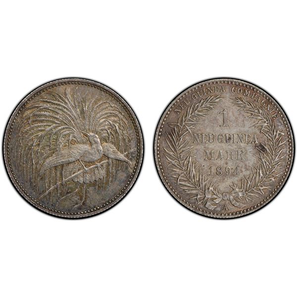 GERMAN NEW GUINEA: Wilhelm II, 1888-1918, AR mark, 1894-A, PCGS MS61
