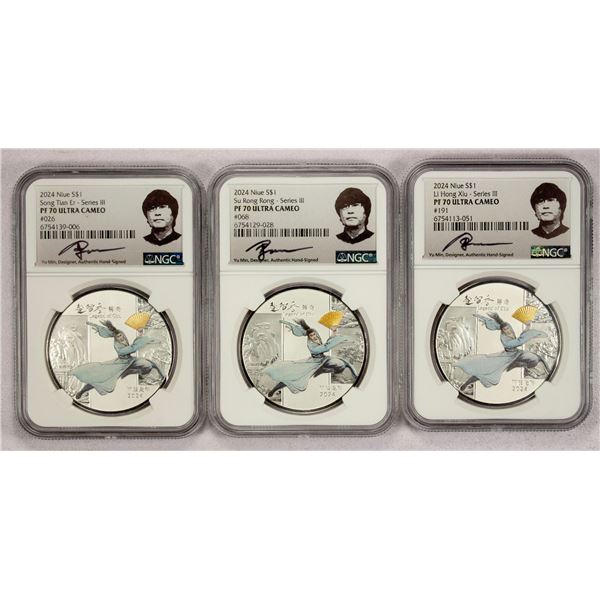 NIUE: SET of 3 AR dollars, 2024