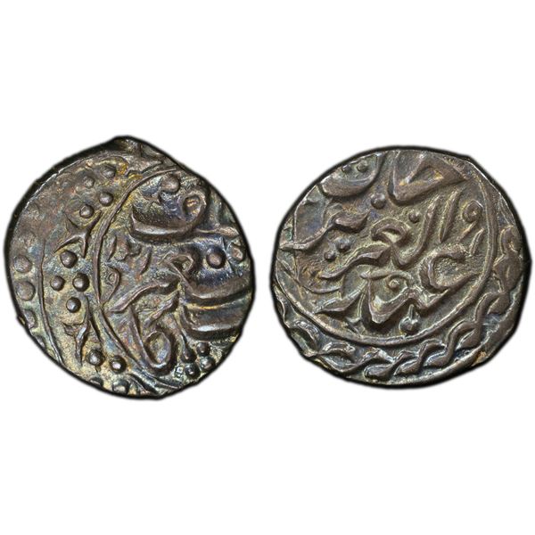 SINKIANG: Ya'qub Beg, Rebel, 1865-1877, AR 1/2 miscal (5 fen), Kashgar, AH1291//1291, PCGS MS62