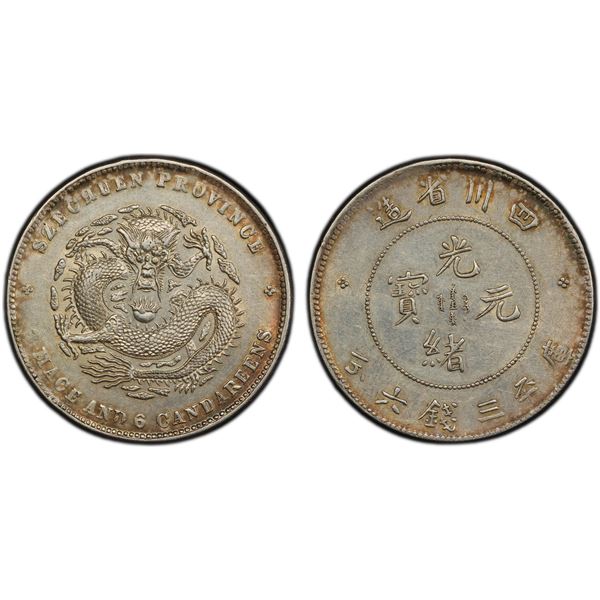 SZECHUAN: Kuang Hsu, 1875-1908, AR 50 cents, Chengdu, ND (1901-08), PCGS AU details