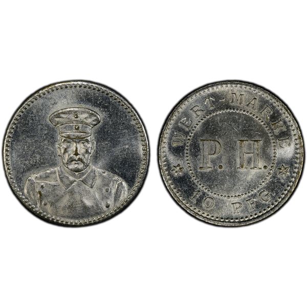 KIAUCHAU: Wilhelm II, 1898-1914, 10 pfennig, Kiautschou, ND (1910), PCGS MS61