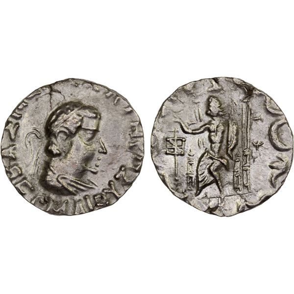 BACTRIA: Hermaios, ca. 90-70 BC, AR tetradrachm (8.01g), ca. 50-30 BC, VF-XF