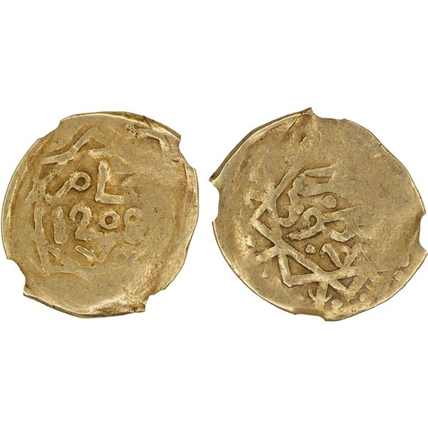 ALAWI SHARIF: Sulayman, 1793-1822, AV 1/2 bunduqi (1.52g), Tetuan, AH1208, NGC details XF