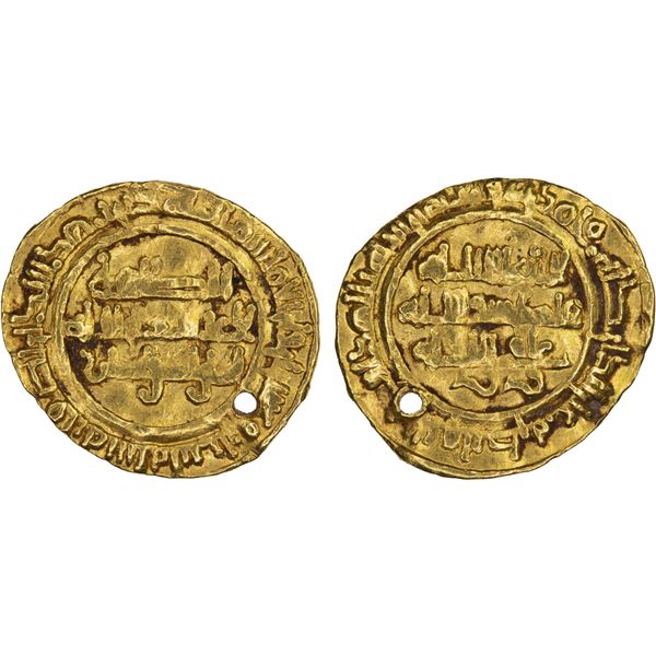 FATIMID: al-Zahir, 1021-1036, AV 1/4 dinar (0.96g), Siqilliya, AH422, VF