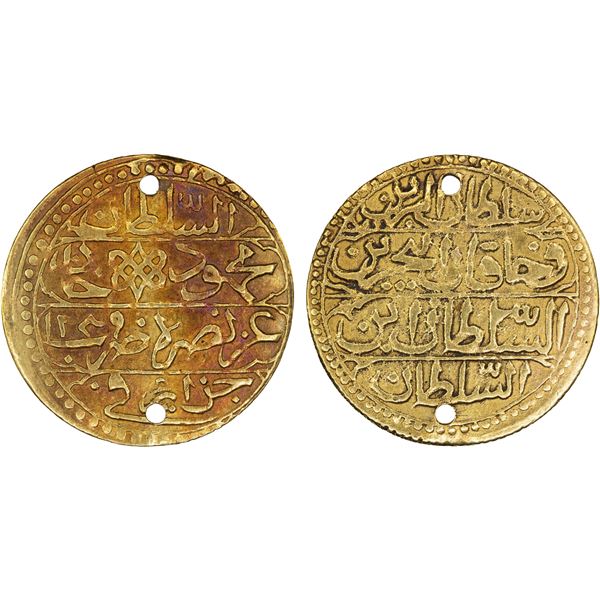 ALGIERS: Mahmud II, 1808-1830, AV sultani (3.01g), Jaza'ir, AH1239, VF
