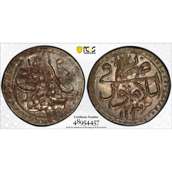 TURKEY: Selim III, 1789-1807, AR akçe, Islambul, AH1203 year 3, PCGS MS62