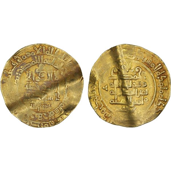 GHAZNAVID: Mahmud, 999-1030, AV dinar (3.81g), Herat, AH403, F-VF