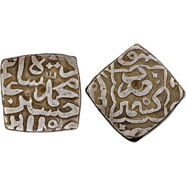 KASHMIR: Husayn Shah, 1562-1570, AR sasnu (6.11g), Kashmir, AH974, F-VF