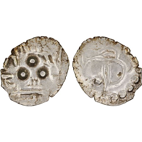 AMIRS OF MULTAN: Anonymous, ca. 712-717, AR damma (0.68g), XF