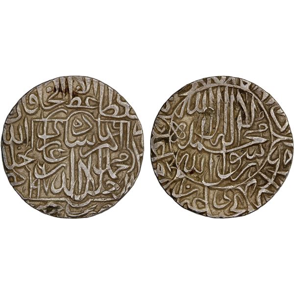MUGHAL: Akbar I, 1556-1605, AR rupee (11.51g), Hadrat Delhi, AH976, XF