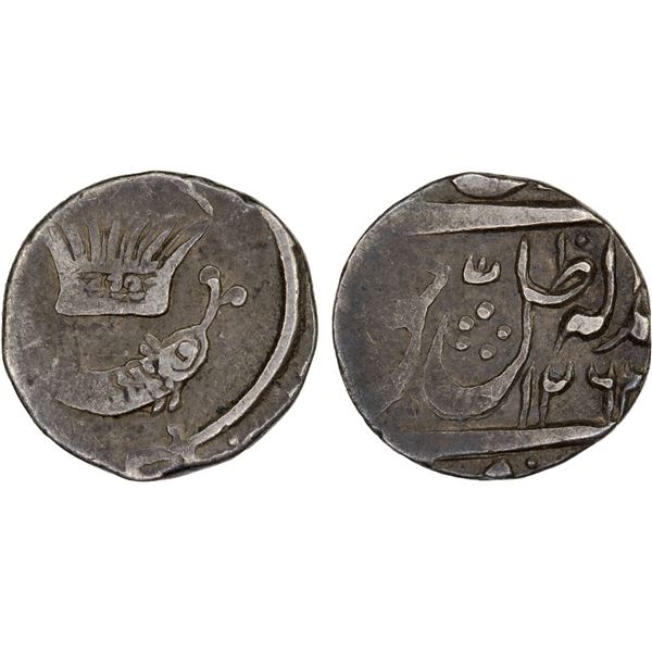 AWADH: Amjad Ali Shah, 1842-1847, AR 1/8 rupee (1.35g), AH1262 (1846), VF
