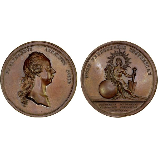 AUSTRIA: AE medal (40.72g), 1771, UNC
