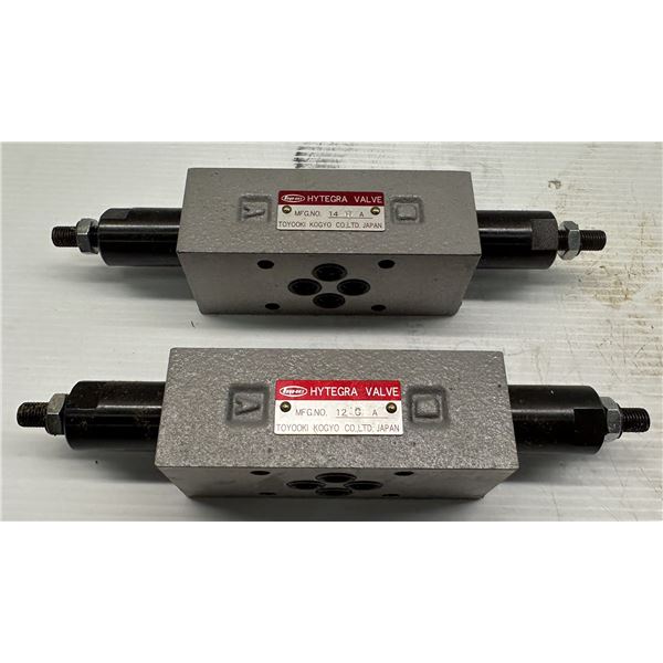 Lot of (2) Misc. Toyooki Kogyo Valves #12-C-A & #14-H-A
