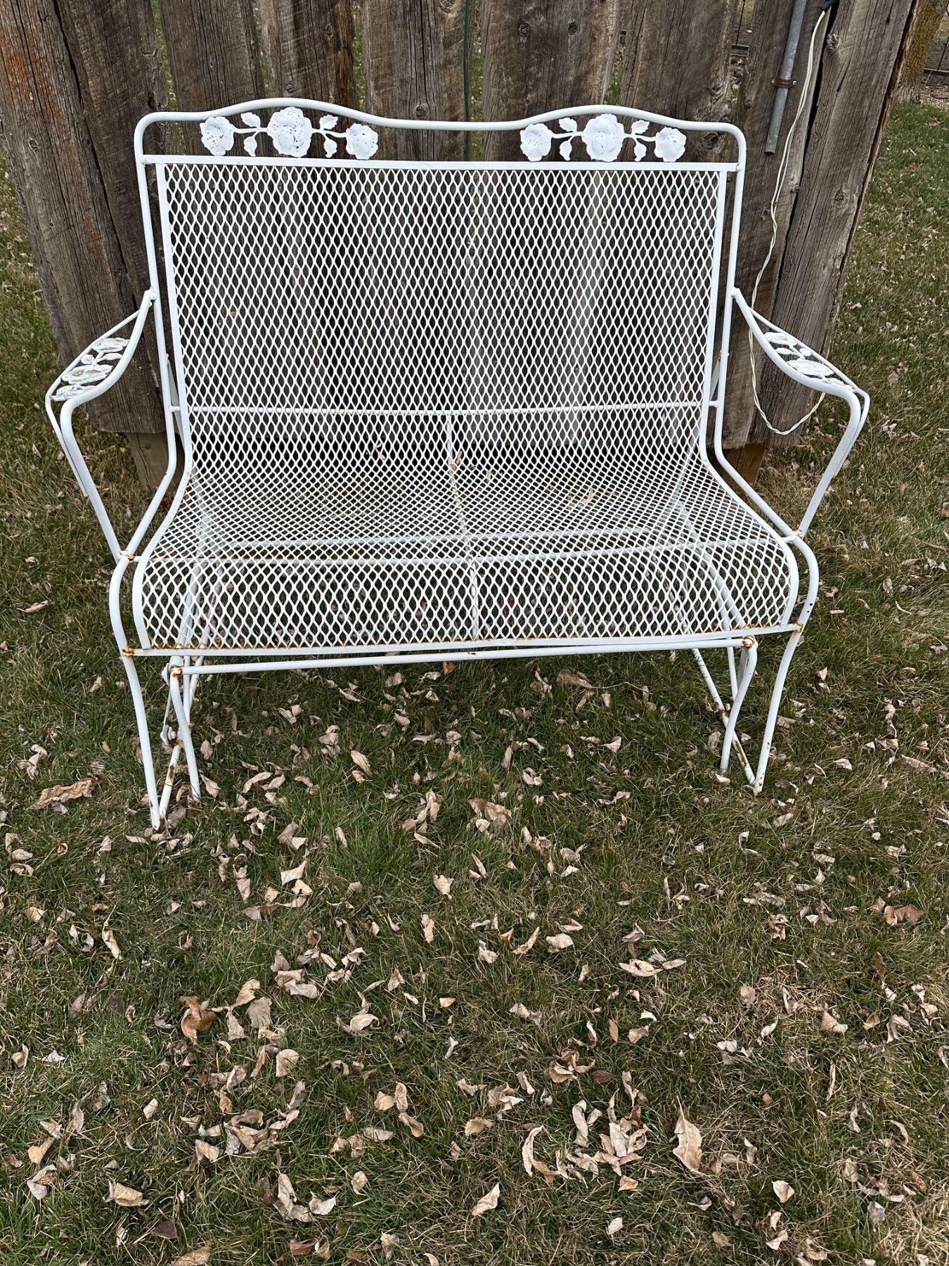 Wrought Iron Rocking Bench - Sunrise Estate Services Ltd