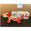 Image 1 : Lucy & Leo's CartoonTractor Animals Wooden Pull Walking Puppy Toy