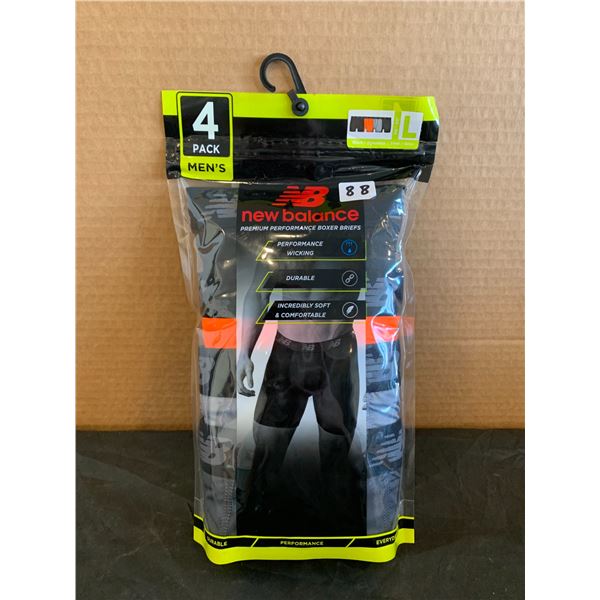 4 Pack New Balance Boxer Briefs Size Large