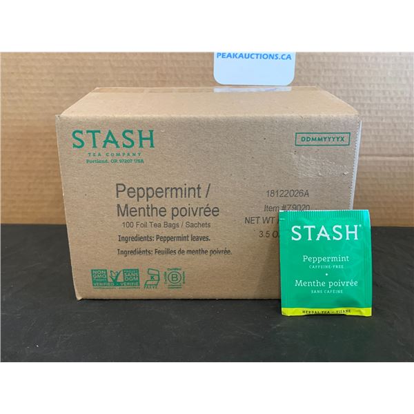 Stash Tea Company 100 Foil Tea Bags Peppermint
