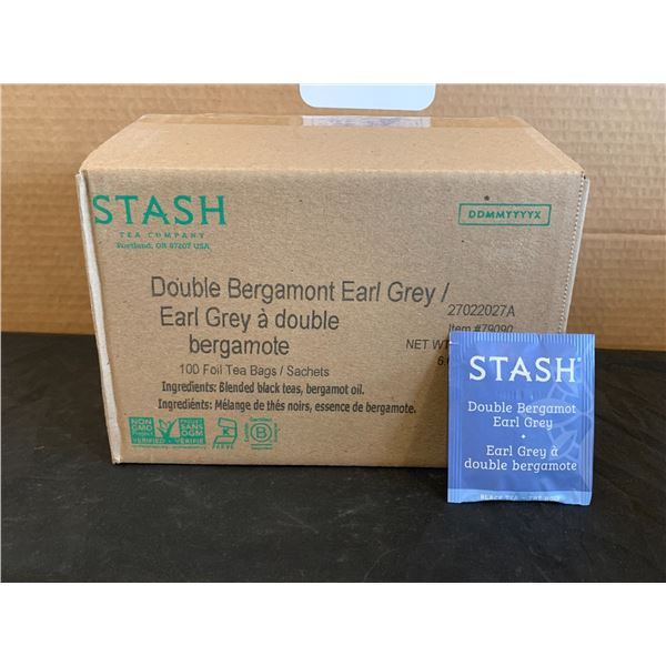 Stash Tea Company 100 Foil Tea Bags Double Bergamont Earl Grey