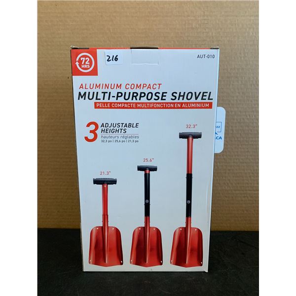 Aluminum Compact Multi Purpose Shovel 3  Adjustable Heights
