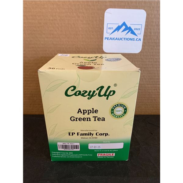 Cozy Up Apple Green Tea 36 Pod Count BB 07/01/25