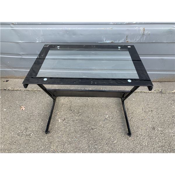Glass Computer Work Desk Black