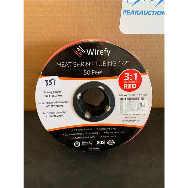 Wirefy Heat Shrink Tubing 1/2" - 50 Feet