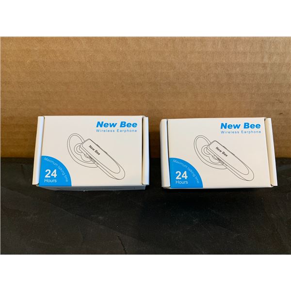 2 Pack of New Bee Wireless Earphones 24 Hour Talk Time