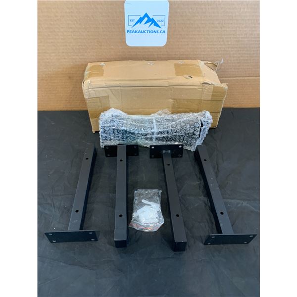 Ultra Heavy Duty Shelf Brackets0.2 in Thick Black L Shape - 9 Inch Floating Shelf