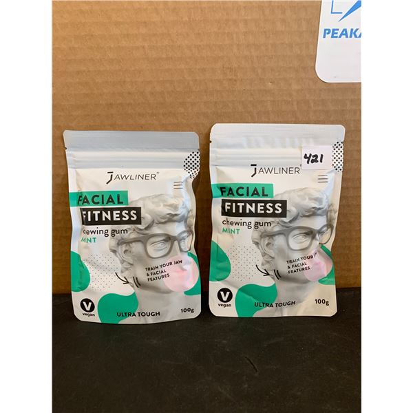Lot of 2 Jawliner Facial Fitness Chewing Gom Mint Flavour Vegan