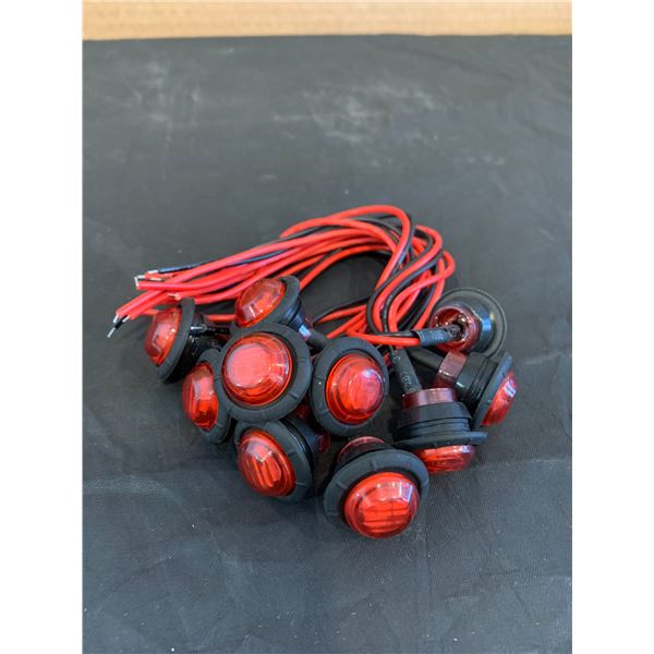 Pseqt 3/4' LED Rock Lights Round Fender Trailer Golf Cart Side Marker