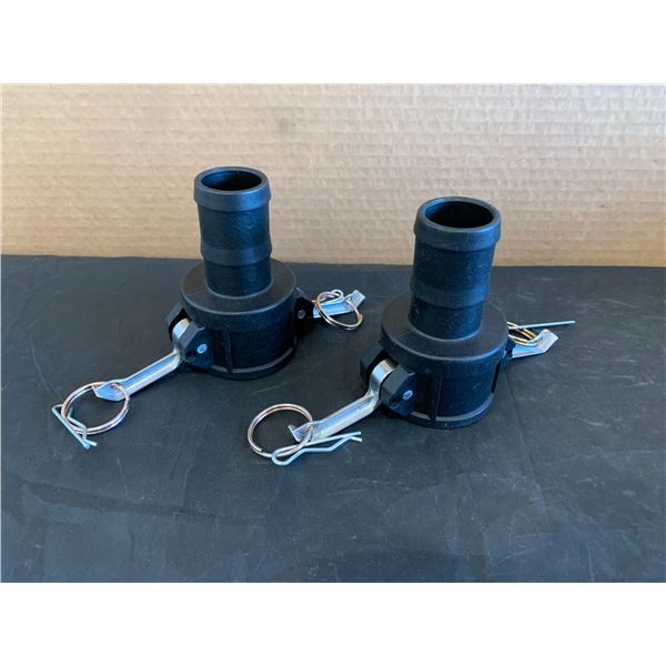 Quafwia 2pcs Polypropylene Camlock Fitting 1-1/2 Type C Standard Female Coupler