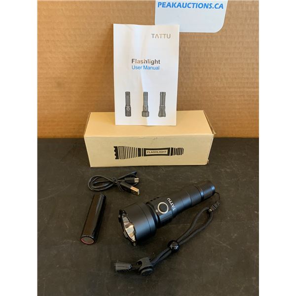 Tattu Rechargeable Flashlight With USB Charging Cable