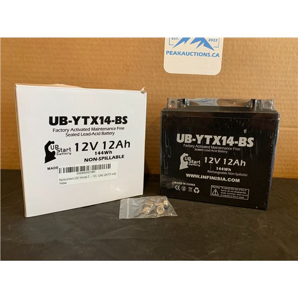Up Start Battery 12V 12Ah Ub-YTX14-BS Factory Activated Maintenance Free