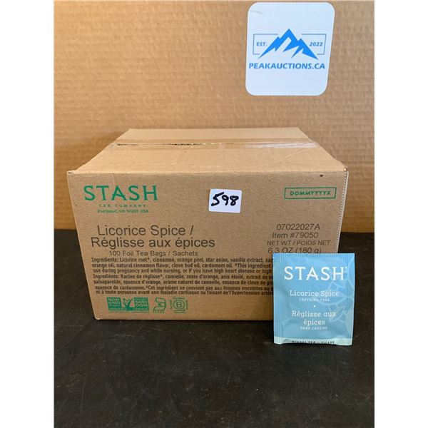 The Stash Tea Company 100 Foil Tea Bags Licorice Spice