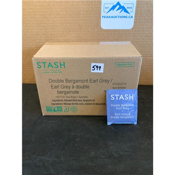 The Stash Tea Company 100 Foil Tea Bags  Double Bergamont Earl Grey