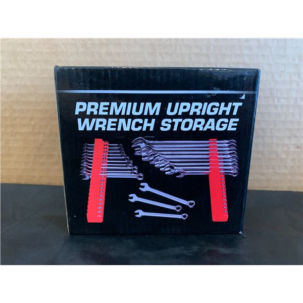 Premium Upright Wrench Storage Set Red Holds 20