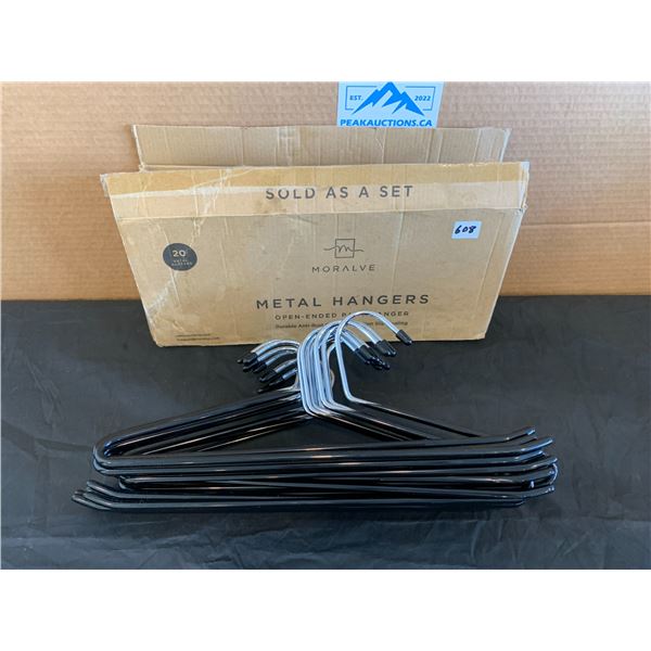 Moralve Metal Hangers With Non Slip Coating 20 Pack