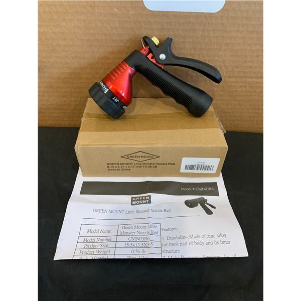 Green Mount Little Monster Nozzle Water Hose Nozzle Colour Red