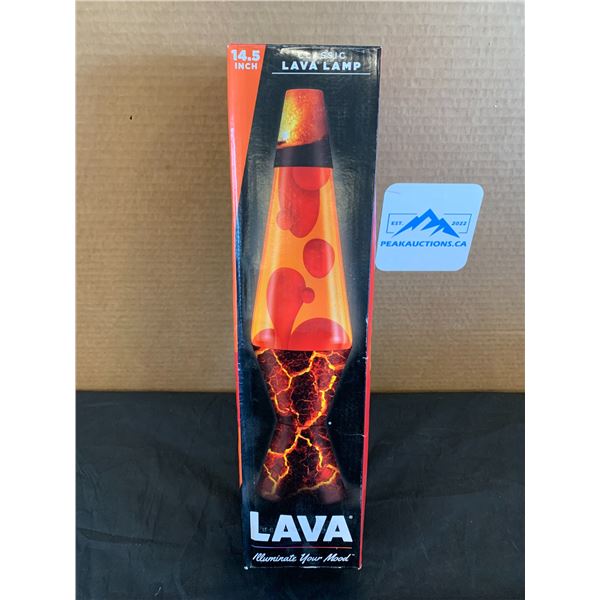 Schylling Classic Lava Lamp Flowing Red Lava In Orange Liquid 14.4 Inch